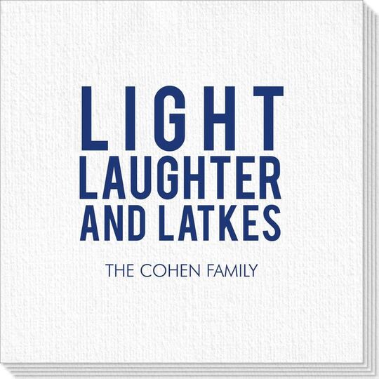 Light Laughter And Latkes Deville Napkins